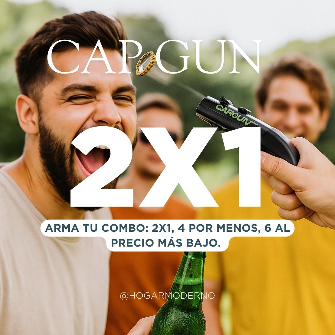 Cap Gun: destapador y lanzador en uno🎉 Lleva 2x1 en tu Cap Gun, el juguete que todos quieren en la fiesta