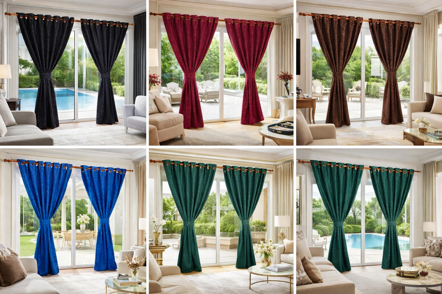 Cortina de Lujo con Diseño Elegante que Eleva Cada Espacio – Combos Disponibles: x2 (4 Paneles), x4 (8 Paneles) y x6 (12 Paneles)