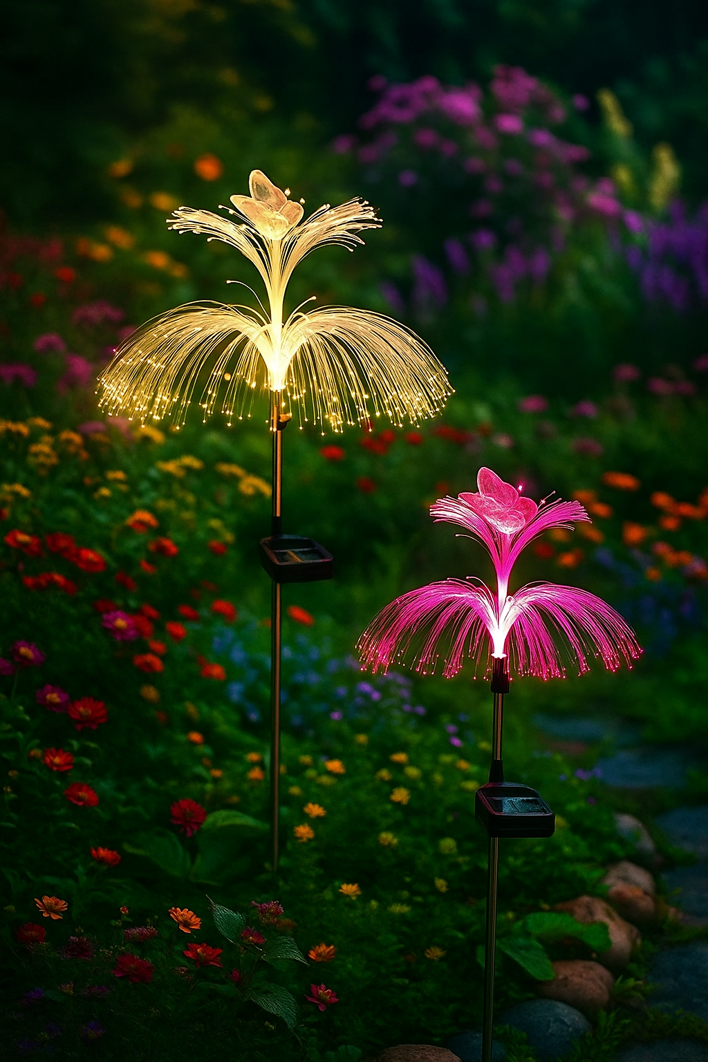 Luces Solares de Jardín en Forma de Medusa 2x1