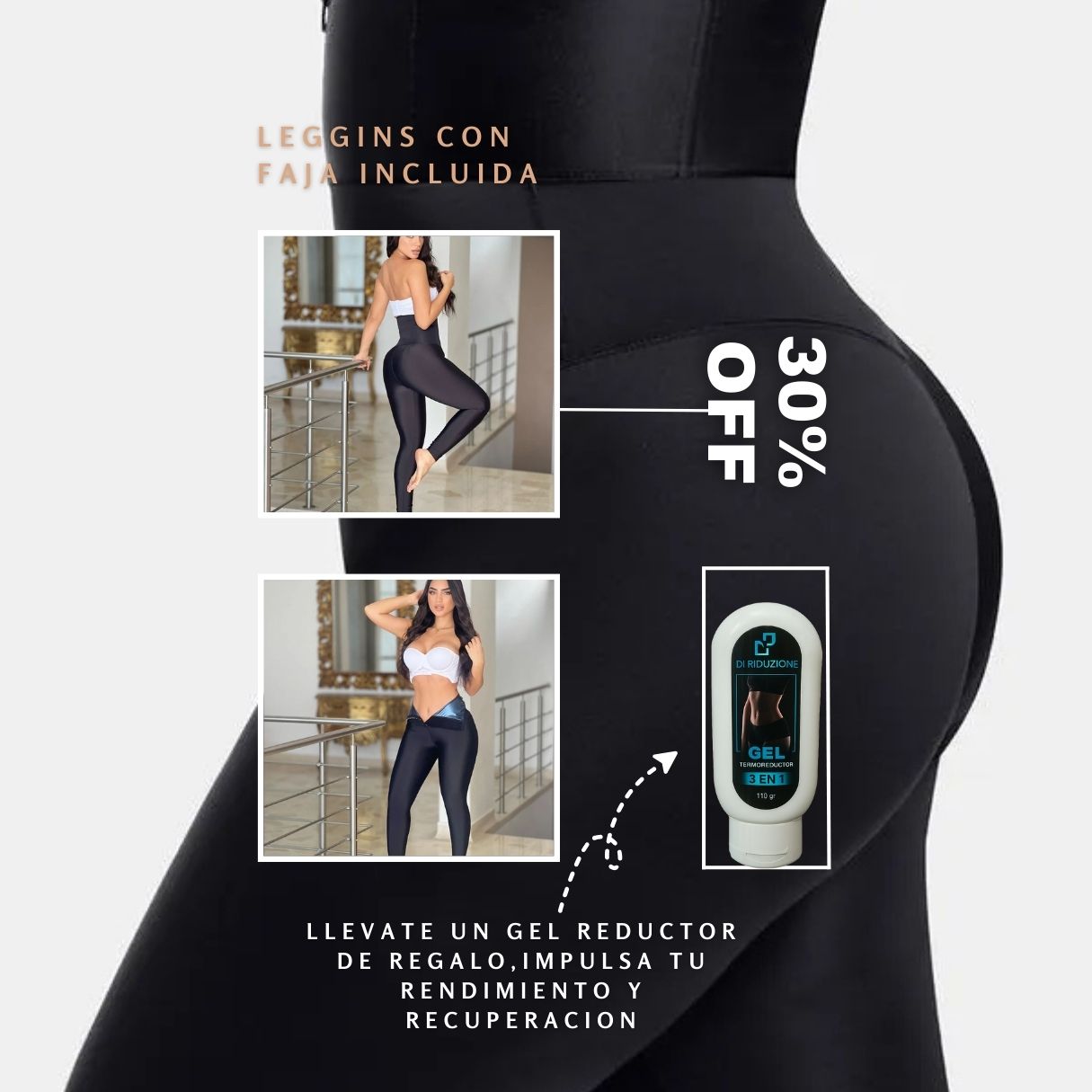Super Combo: Leggings con Faja + Obsequio Gel Reductor