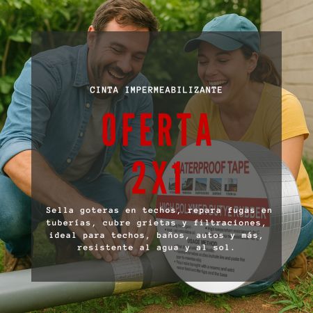 Repara al instante! Cinta impermeabilizante 2x1