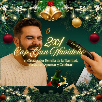 🎄✨ 2x1 Navideño: Cap Gun, el Destapador que Enciende la Fiesta hasta Año Nuevo