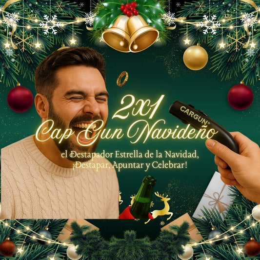 🎄✨ 2x1 Navideño: Cap Gun, el Destapador que Enciende la Fiesta hasta Año Nuevo