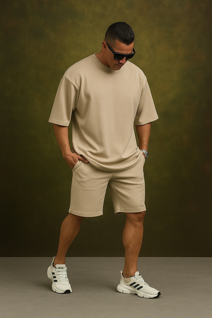 Conjunto Oversize Premium (camiseta + pantaloneta) en Tela Tipo Galleta – Súper Ligero, Ultra Cómodo y con Descuentos del 30% al 50%! Lleva tu mejor opción de combo