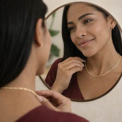 Cadena de Oro Laminado 18K para Mujer con 30% de DESCUENTO – Lujo que Enamora